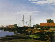unknow artist View_of_Larsen_Square_near_Copenhagen_Harbor Sweden oil painting artist